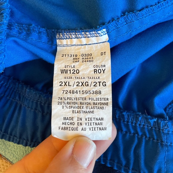 Cherokee Work Wear Royal Blue Plus Size Scrub Pants Sz 2XL - Picture 4 of 8